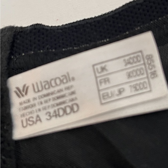 Wacoal Hidden Talents underwre support Bra Full Coverage 34DDD black style 85516 - Picture 3 of 9